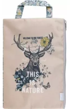 Папка текстильная на молнии Natural Life, с ручкой, A4