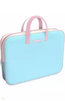 Папка текстильная на молнии с ручками Light Blue, A4+