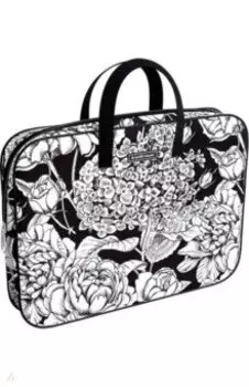 Папка текстильная на молнии с ручками Flower Sketch, A4+