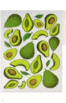Папка-уголок для документов Авокадо паттерн, А4