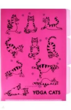 Папка-уголок для документов пластиковая А4, Кот (56643)