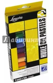 Пастель масляная, 12 цветов, 10мм, "LOUVRE" (LF806309)