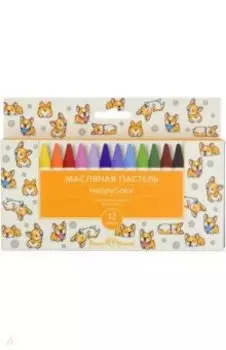 Пастель масляная HappyColor, 12 цветов, в ассортименте