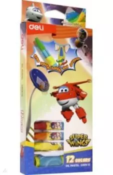 Пастель масляная Super Wings, 12 цветов
