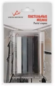 Пастельные мелки, серые тона, 4 штуки