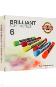 Пастель сухая флуоресцентная мягкая Toison d`Or 8571, 6 цветов