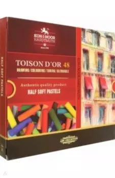 Пастель сухая художественная Toison d`Or Soft, половинки, 48 цветов