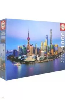 Пазл-1000 Горизонт Шанхая на закате