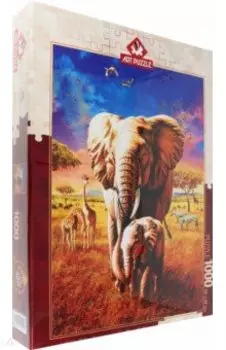 Пазл-1000 Слониха со слонёнком