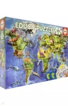 Пазл-150. Мировая карта динозавров