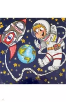 Пазл-16 деревянный. Космонавт