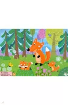 Пазл-21 Лисята, в рамке