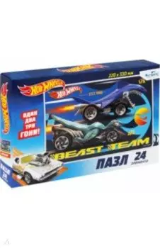 Пазл-24 Hot Wheels. Команда - зверь