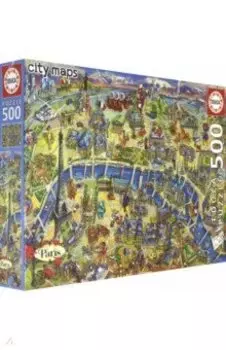 Пазл 500. Карта Парижа (18452)