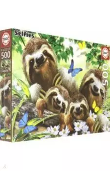 Пазл-500 "Семейное селфи ленивцев" (18450)