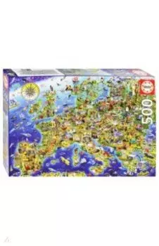 Пазл-500 "Сумасшедшая карта Европы"