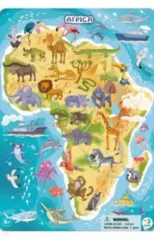 Пазл Африка, в рамке. 53 элемента