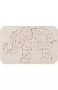 Пазл-Алфавит английский Слоник, 26 элементов