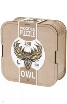 Пазл деревянный фигурный Мудрая Сова, L