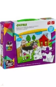 Пазл для раскрашивания "Ферма" (12 деталей) (ВВ2823)