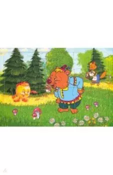 Пазл "Колобок и медведь" (24 элемента)