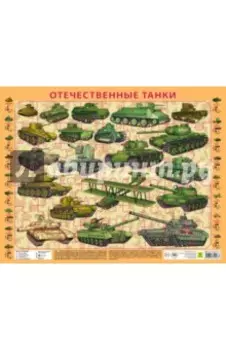 Пазл на подложке Отечественные танки