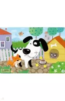 Пазл Собачка, в рамке. 21 элемент