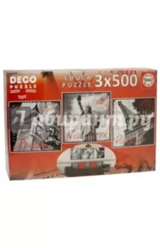 Пазлы 3х500 "Большие города" (17096)