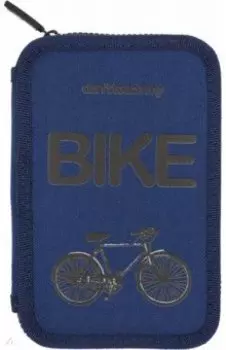 Пенал Bike, на молнии синий, 1 отделение