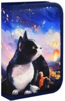 Пенал Кот с фонариками