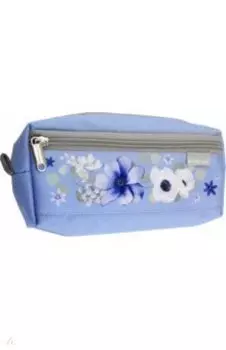 Пенал квадро Pastel Bloom. Light Blue, 2 отделения