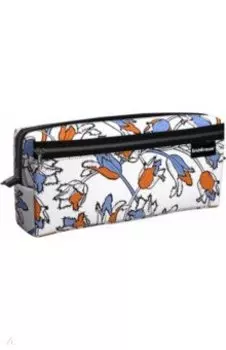 Пенал квадро Tulips, с двумя отделениями