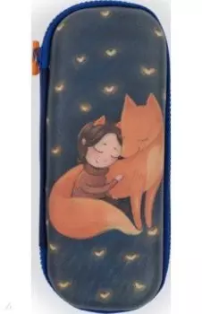 Пенал Лисенок и Девочка, на молнии, 1 отделение