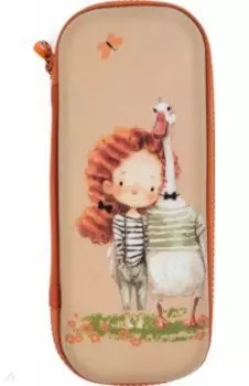 Пенал на молнии Девочка и гусь