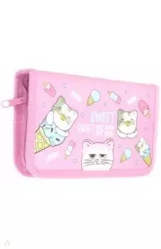 Пенал секционный "Sweet Cat", одно отделение, 190х110 мм. (NPn_45205)
