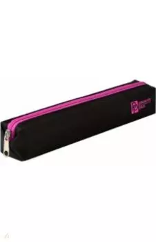 Пенал школьный, черно-розовый