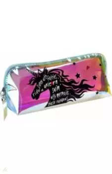 Пенал школьный Черный единорог