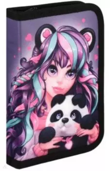 Пенал школьный Девушка с пандой