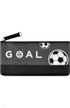 Пенал школьный Футбольный мяч, искусственная кожа, 20x7,5x2 см