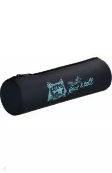 Пенал школьный Кот-рокер, силиконовый