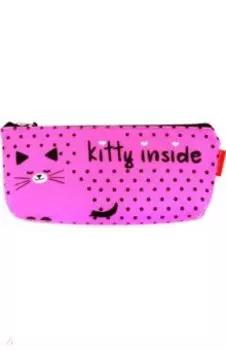Пенал школьный "Котеночек розовый" (одно отделение, без наполнения, силикон) (14-012/02)