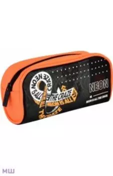 Пенал школьный Неон, оранжевый