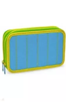 Пенал школьный "Неоново-синий" (2 отделения, без наполнения) (49220)
