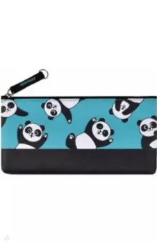 Пенал школьный Панды, искусственная кожа, 20x7,5x2 см