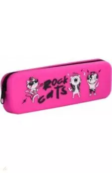 Пенал школьный Рок-коты, силиконовый
