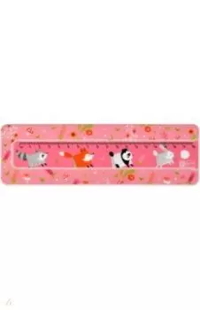 Пенал школьный с линейкой Лесные животные, пластиковый