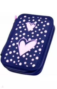 Пенал школьный СЕРДЕЧКИ, 3 отделения (14-052/06)