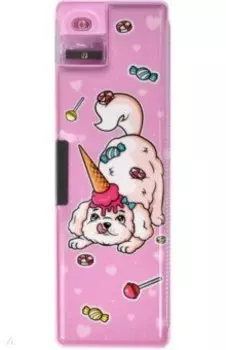 Пенал школьный Щенок сладкоежка, ПВХ, 21.5x7x3 см