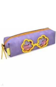 Пенал школьный СИРЕНЕВЫЙ, искусственная кожа