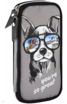 Пенал школьный Собака в очках